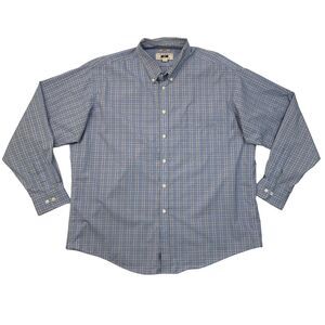 Joseph Abboud Shirt Mens XL Extra Large Blue Classic Fit Button Down Non Iron